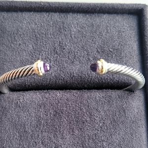 David Yurman Cable Classic 4mm Amethyst with Gold